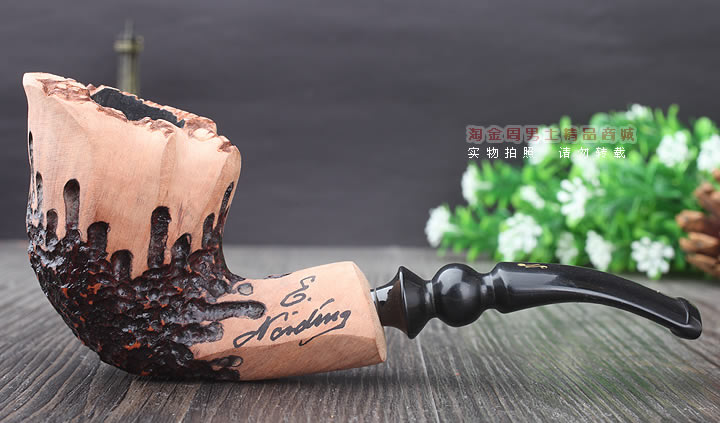 丹麦Erik Nording石楠木手工签名烟斗 SIGNATURE SMOOTH 原木63-3