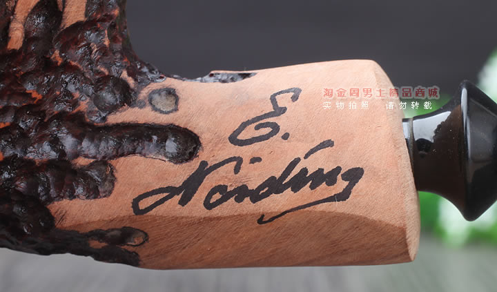 丹麦Erik Nording石楠木手工签名烟斗 SIGNATURE SMOOTH 原木63-7