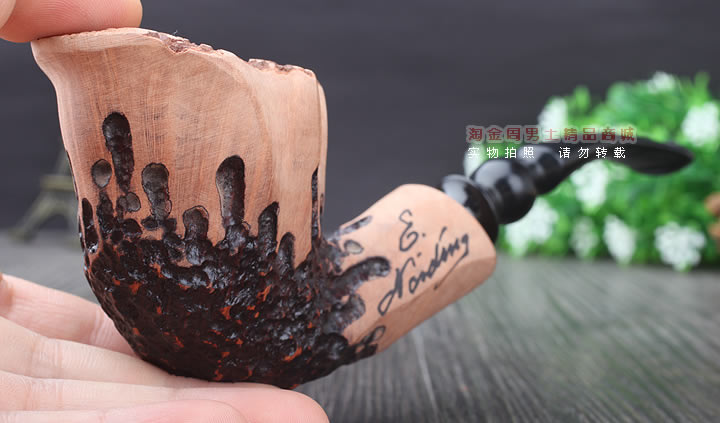 丹麦Erik Nording石楠木手工签名烟斗 SIGNATURE SMOOTH 原木63-9