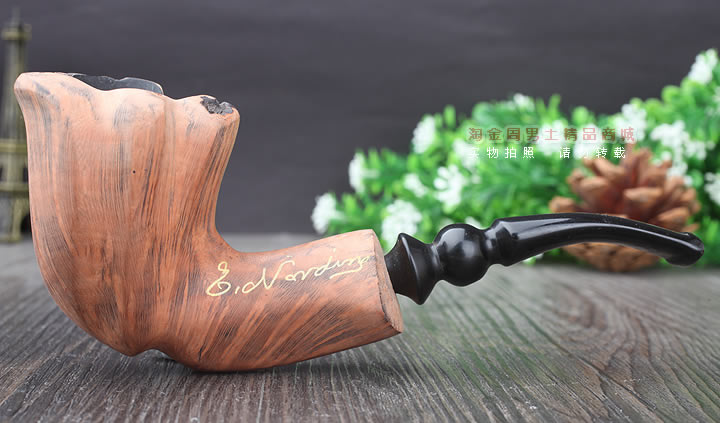 丹麦Erik Nording石楠木手工签名烟斗 SIGNATURE SMOOTH 原木64-3