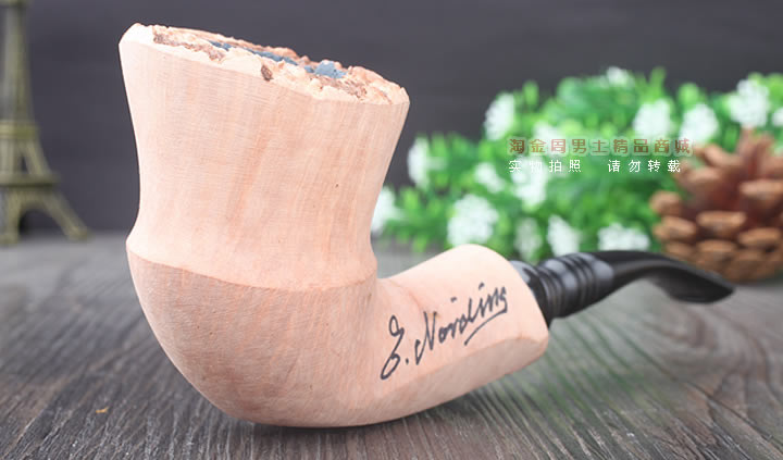 丹麦Erik Nording石楠木手工签名烟斗 SIGNATURE SMOOTH 原木65-1