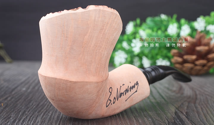 丹麦Erik Nording石楠木手工签名烟斗 SIGNATURE SMOOTH 原木66-1
