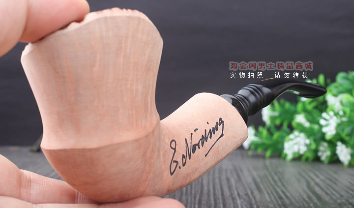 丹麦Erik Nording石楠木手工签名烟斗 SIGNATURE SMOOTH 原木66-10