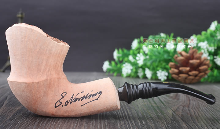 丹麦Erik Nording石楠木手工签名烟斗 SIGNATURE SMOOTH 原木66-4