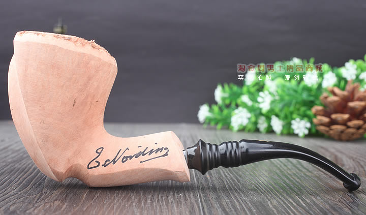 丹麦Erik Nording石楠木手工签名烟斗 SIGNATURE SMOOTH 原木68-3