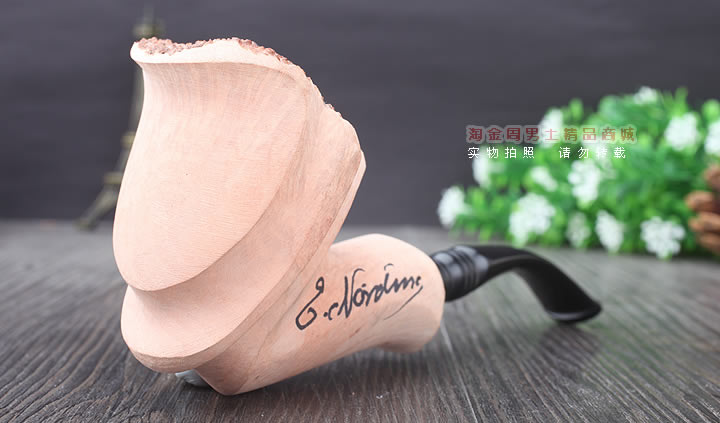 丹麦Erik Nording石楠木手工签名烟斗 SIGNATURE SMOOTH 原木69-1