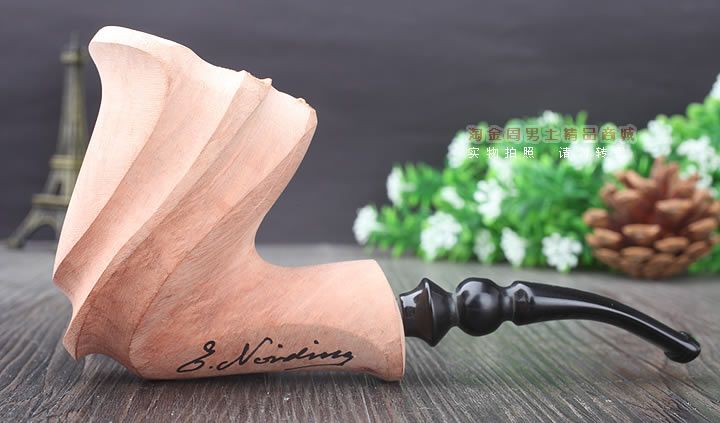 丹麦Erik Nording石楠木手工签名烟斗 SIGNATURE SMOOTH 原木70-3