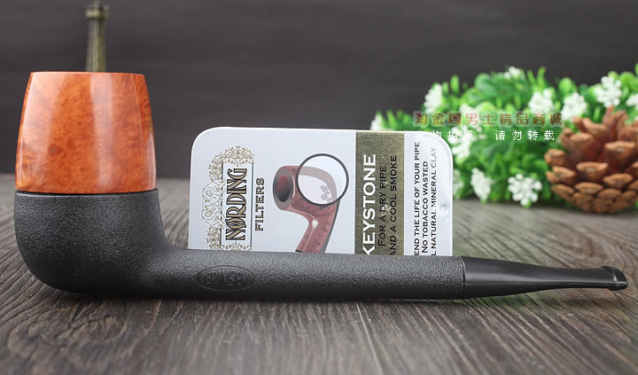 淘金周广州实体店 丹麦Erik Nording石楠木晶石过滤烟斗01-3