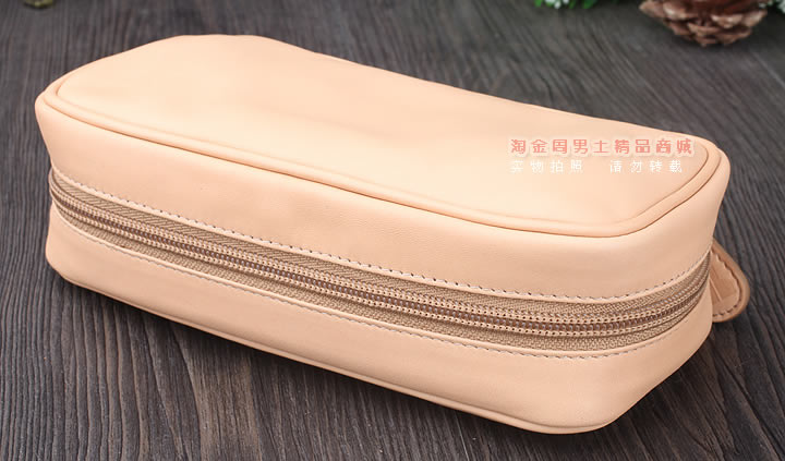 【淘金周】原装意大利卡斯特罗CASTELLO手工牛皮烟斗包 2斗包米色-1