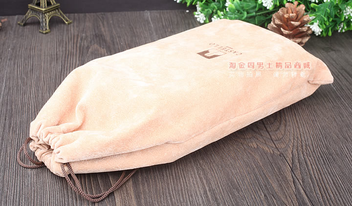 【淘金周】原装意大利卡斯特罗CASTELLO手工牛皮烟斗包 2斗包米色-11