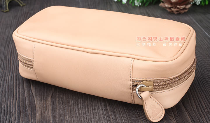 【淘金周】原装意大利卡斯特罗CASTELLO手工牛皮烟斗包 2斗包米色-2