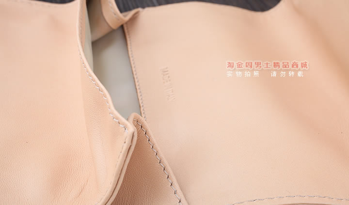 【淘金周】原装意大利卡斯特罗CASTELLO手工牛皮烟斗包 2斗包米色-6