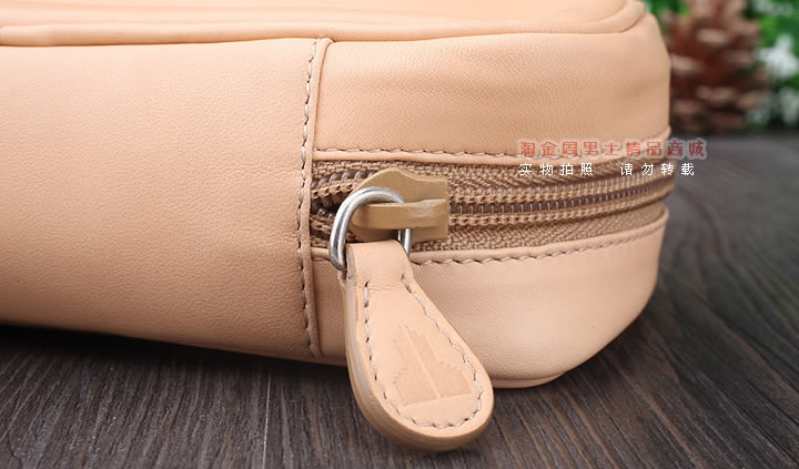 【淘金周】原装意大利卡斯特罗CASTELLO手工牛皮烟斗包 2斗包米色-9