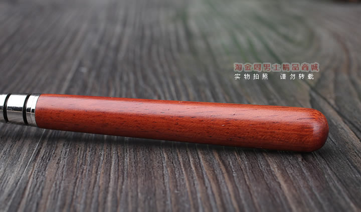 淘金周 8deco镂花防熄火烟斗压棒带通针 碾磨式 club花梨木-1