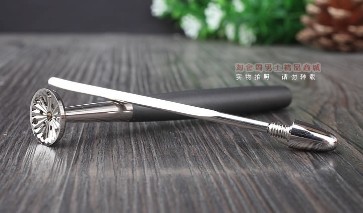 淘金周 8deco镂花防熄火烟斗压棒带通针 碾磨式 灰沙-2