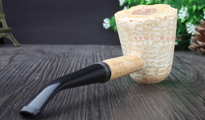 原装进口美国密苏里Missouri玉米烟斗马克吐温5件套弯斗试草待客-2