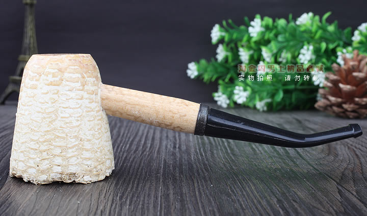 原装进口美国密苏里Missouri玉米烟斗马克吐温5件套弯斗试草待客-4