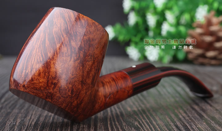 二手烟斗英国Dunhill登喜路石楠木烟斗1998年amber root桌斗4号斗-1