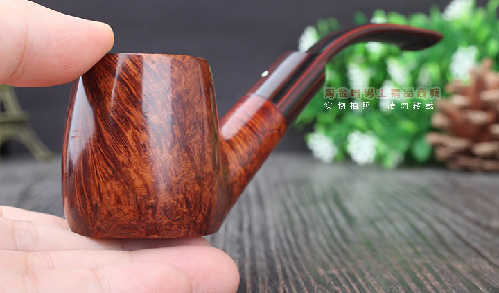 二手烟斗英国Dunhill登喜路石楠木烟斗1998年amber root桌斗4号斗-12