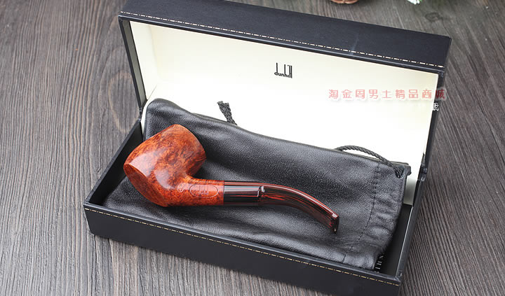 二手烟斗英国Dunhill登喜路石楠木烟斗1998年amber root桌斗4号斗-13