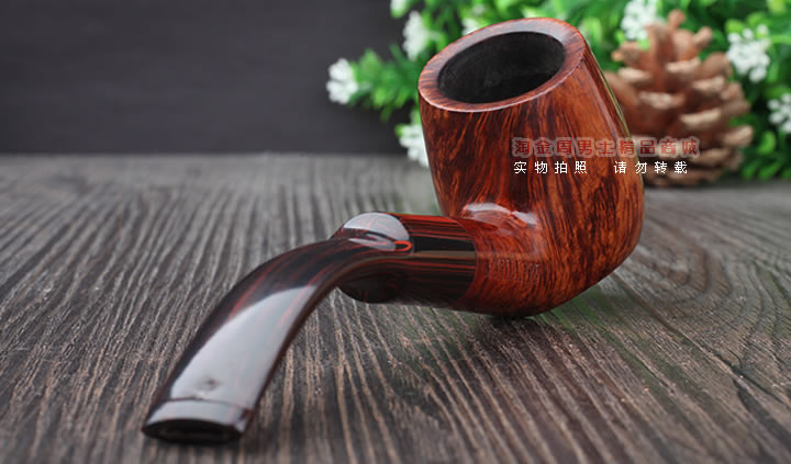 二手烟斗英国Dunhill登喜路石楠木烟斗1998年amber root桌斗4号斗-3