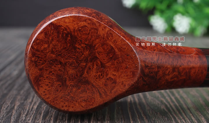 二手烟斗英国Dunhill登喜路石楠木烟斗1998年amber root桌斗4号斗-6