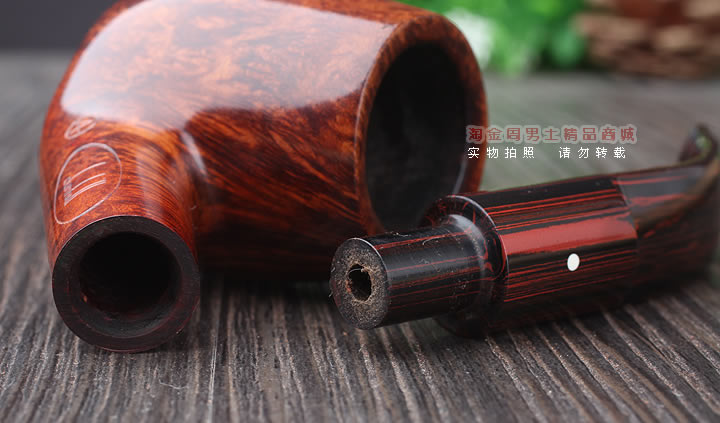 二手烟斗英国Dunhill登喜路石楠木烟斗1998年amber root桌斗4号斗-8