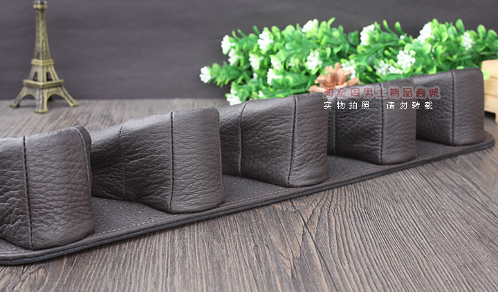 【淘金周】原装德国Martin Wess手工麋鹿皮烟斗架5斗架真皮烟斗座-1