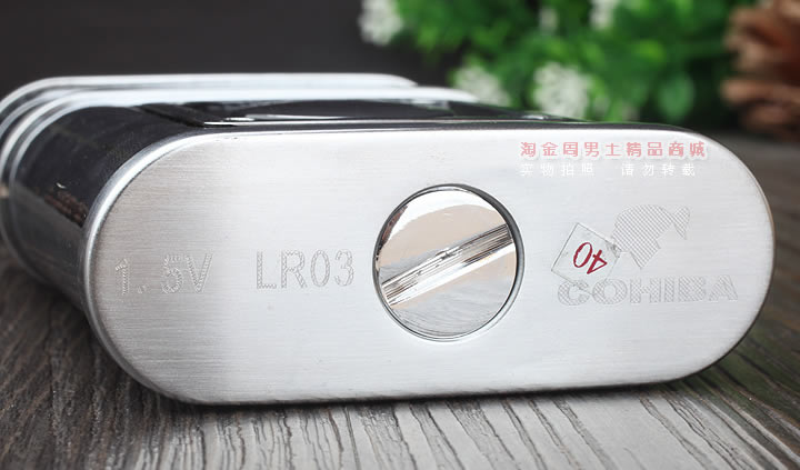 淘金周 高希霸cohiba雪 茄打火机防风直冲火台式打火机火云48-4