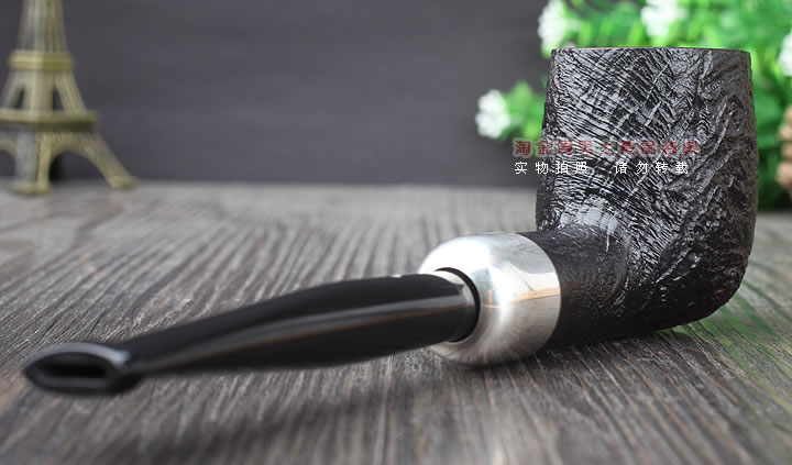 淘金周 英国Dunhill登喜路进口石楠木手工烟斗贝壳喷砂军插斗4103-3