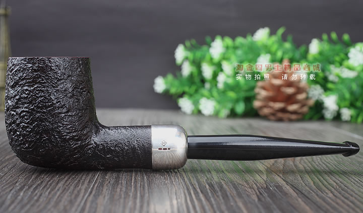 淘金周 英国Dunhill登喜路进口石楠木手工烟斗贝壳喷砂军插斗4103-4