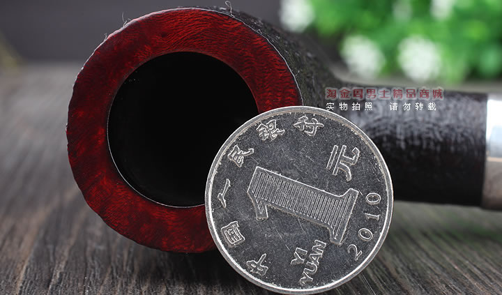 淘金周 英国Dunhill登喜路进口石楠木手工烟斗贝壳喷砂军插斗4103-6