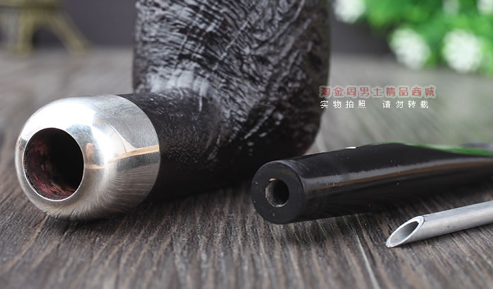 淘金周 英国Dunhill登喜路进口石楠木手工烟斗贝壳喷砂军插斗4103-7