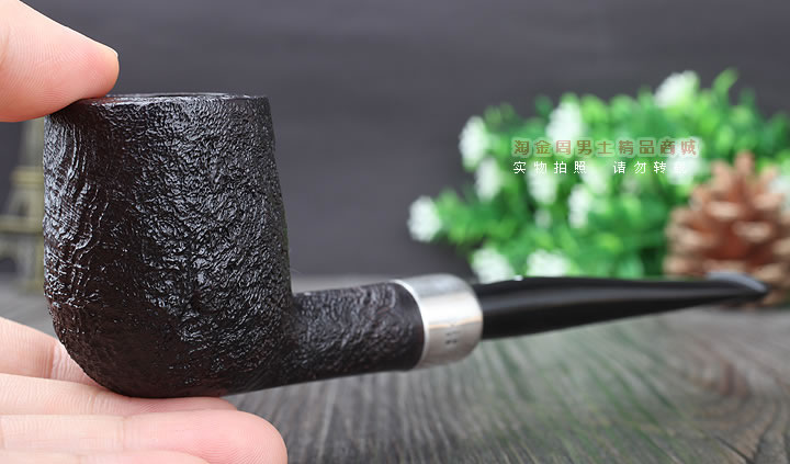 淘金周 英国Dunhill登喜路进口石楠木手工烟斗贝壳喷砂军插斗4103B-10