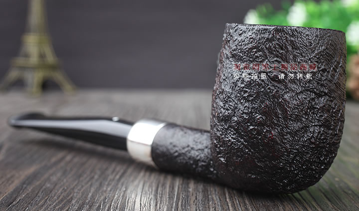 淘金周 英国Dunhill登喜路进口石楠木手工烟斗贝壳喷砂军插斗4103B-2