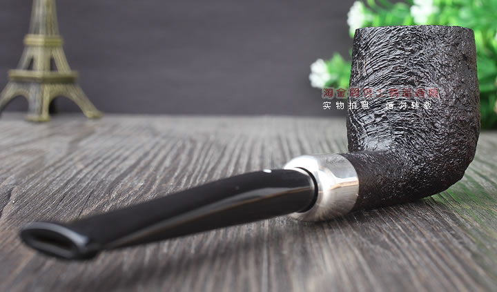 淘金周 英国Dunhill登喜路进口石楠木手工烟斗贝壳喷砂军插斗4103B-3