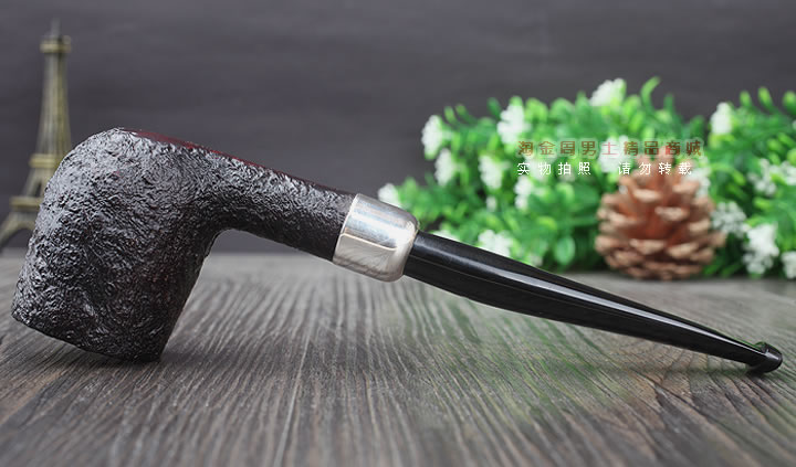 淘金周 英国Dunhill登喜路进口石楠木手工烟斗贝壳喷砂军插斗4103B-5