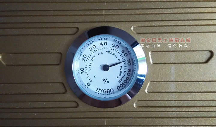 便携雪茄保湿盒 季风塑料10支金色 户外密封防水雪茄盒含打孔器-10