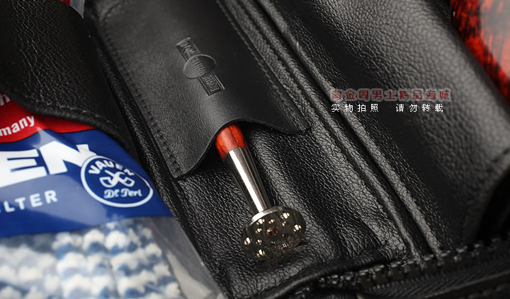 【淘金周】英国登喜路 DUNHILL真皮烟斗包三斗包 PA2007-5