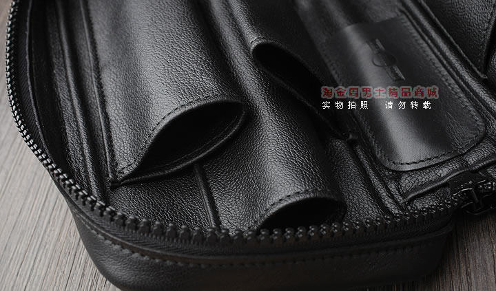 【淘金周】英国登喜路 DUNHILL真皮烟斗包三斗包 PA2007-8