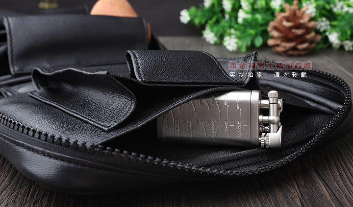 【淘金周】英国登喜路 DUNHILL真皮烟斗包五斗包 PA2008-6