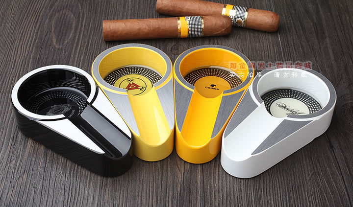 蒙特雪茄烟灰缸 便携式 钛金属金属烟灰缸烟具多色多款-4