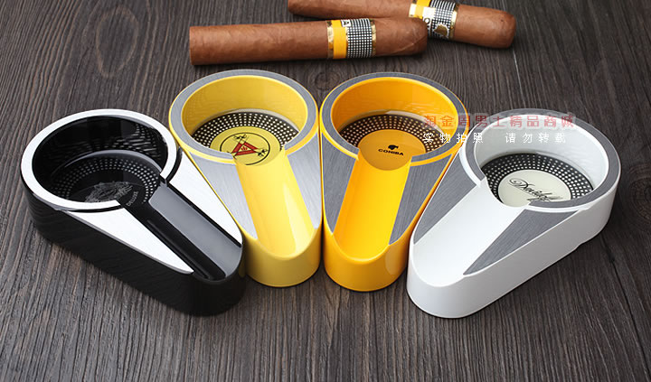 帕得架雪茄烟灰缸 便携式 钛金属金属烟灰缸烟具多色多款-3
