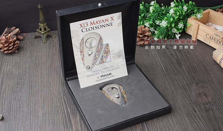 美国原装进口Xikar雪茄刀雪茄剪 玛雅景泰蓝切刀302MYC-4