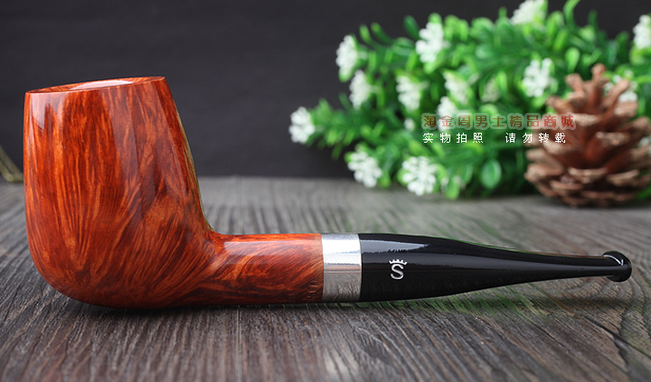 丹麦大师Bjarne Nielsen设计 Stanwell史丹威石楠木烟斗 原木色-3