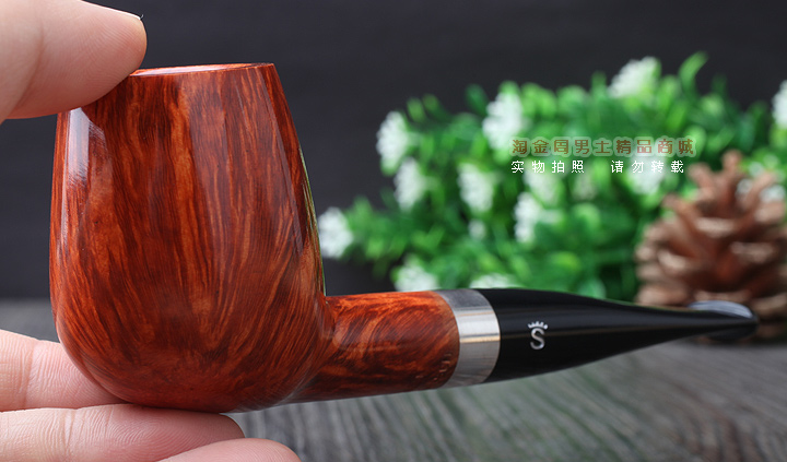 丹麦大师Bjarne Nielsen设计 Stanwell史丹威石楠木烟斗 原木色-9
