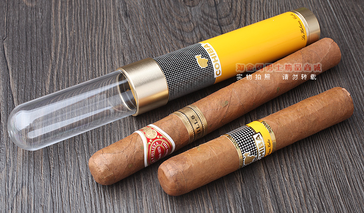 COHIBA高希霸雪茄保湿管铝管 便携式单支装雪茄管适合任何尺寸-1