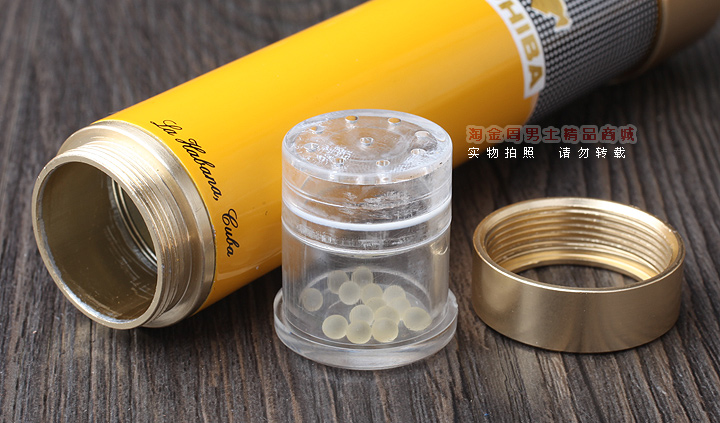 COHIBA高希霸雪茄保湿管铝管 便携式单支装雪茄管适合任何尺寸-3