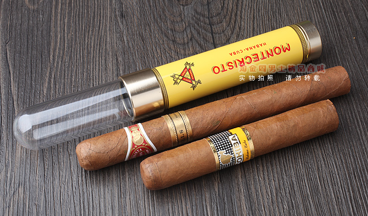 MONTECRISTO蒙特雪茄保湿管铝管 便携式单支装雪茄管适合任何尺寸-1