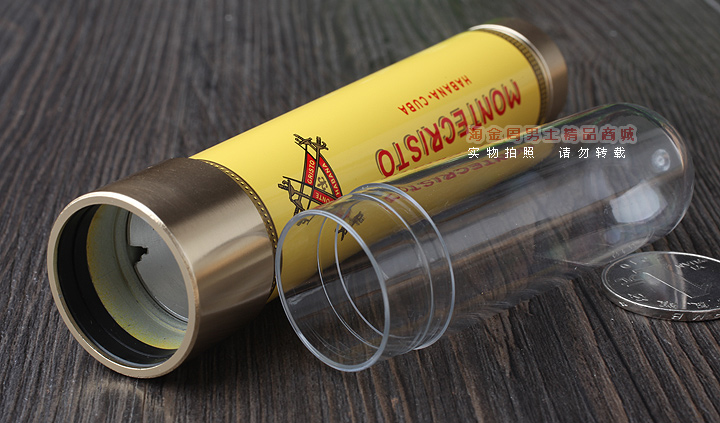 MONTECRISTO蒙特雪茄保湿管铝管 便携式单支装雪茄管适合任何尺寸-3